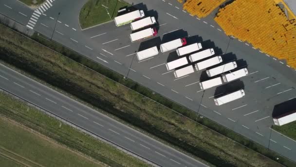 Rosbach Germany March 2020 Aerial View Large Distribution Center Rewe — Stock Video