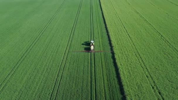 Felder Wiesen Und Landwirtschaftliche Flächen Frühling Luftaufnahme — Stockvideo