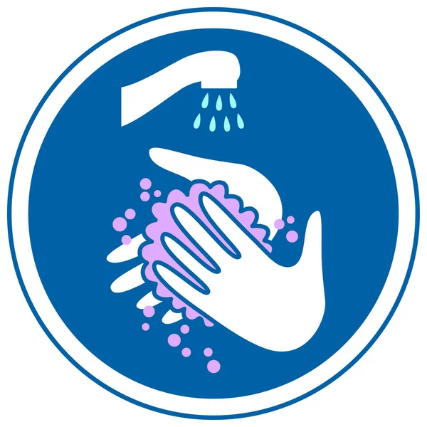 Signe Vectoriel Sur Lavage Des Mains Lavage Des Mains Sous — Image vectorielle