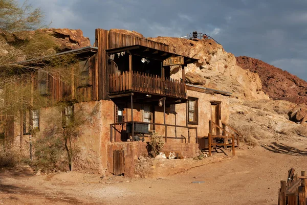 Old hotel in Calico Ghost Town. Mojave desert, California, USA
