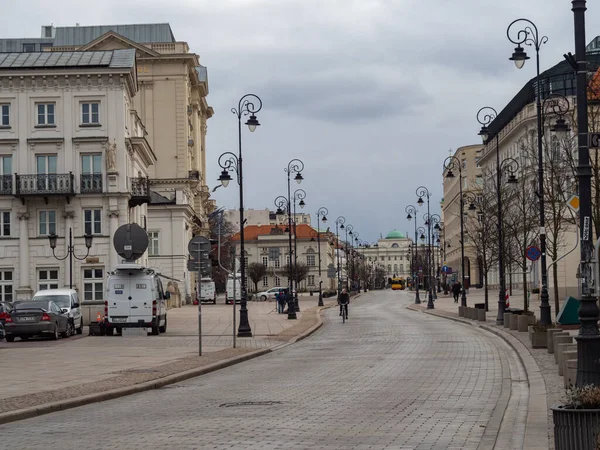 Warschau Polen 2020 Die Straßen Der Hauptstadt Während Der Coronavirus — Stockfoto
