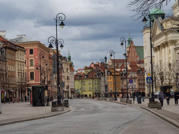 Warschau Polen 2020 Die Straßen Der Hauptstadt Während Der Coronavirus — Stockfoto