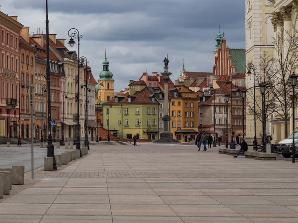 Varsovia Polonia 2020 Calles Capital Durante Pandemia Coronavirus Generalmente Muy — Foto de Stock