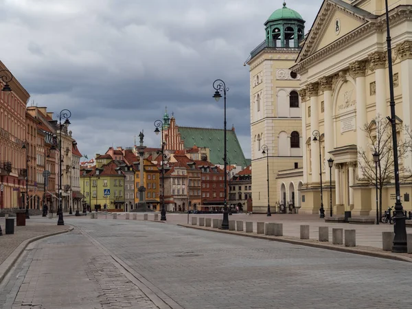 Varsovia Polonia 2020 Calles Capital Durante Pandemia Coronavirus Generalmente Muy — Foto de Stock