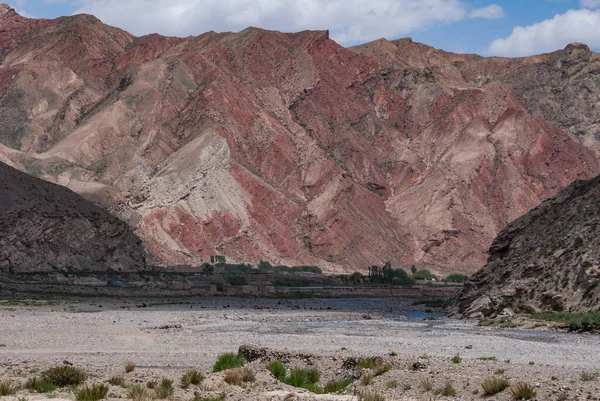 Karakorum Montanhas Rio Grande Vale Perto Kashgar China — Fotografia de Stock