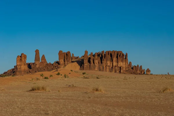 Formaciones Rocosas Naturales Pilares Arenisca Chad África — Foto de Stock