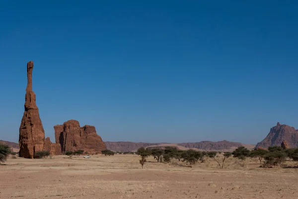 Formaciones Rocosas Naturales Pilar Arenisca Chad África — Foto de Stock