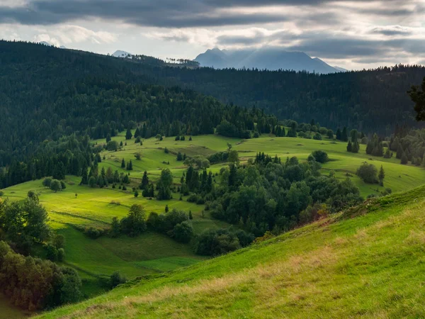 Été Spisz Pologne Slovaquie Avec Vue Sur Les Montagnes Tatra — Photo