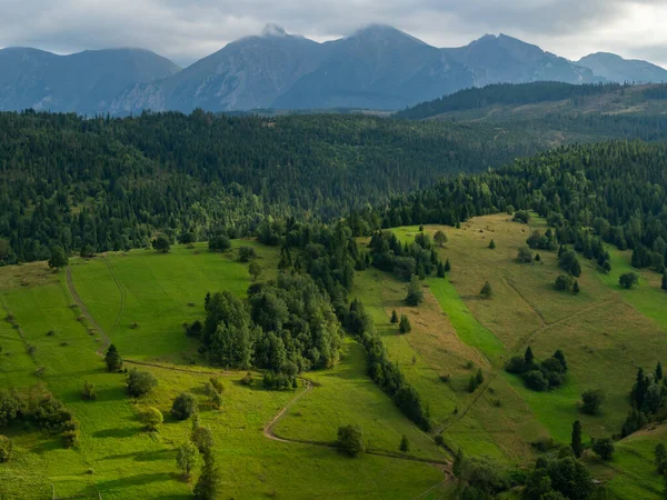 Été Spisz Pologne Slovaquie Avec Vue Sur Les Montagnes Tatra — Photo