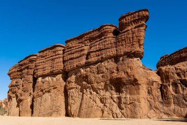 Labyrithe of rock formation called d'Oyo in Ennedi Plateau on Sahara dessert, Chad, Africa. clipart