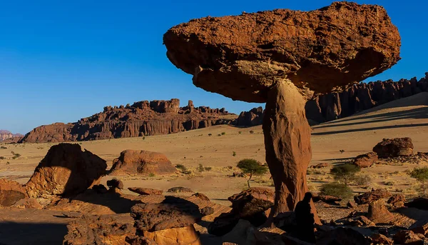 Torres Arenisca Forma Hongo Desierto Ennedi Chad África — Foto de Stock