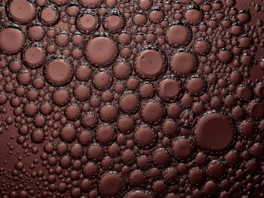 Doymuş kırmızı renkte soyut balon arkaplanı. Biraz bulanık ve seçici odaklanma.