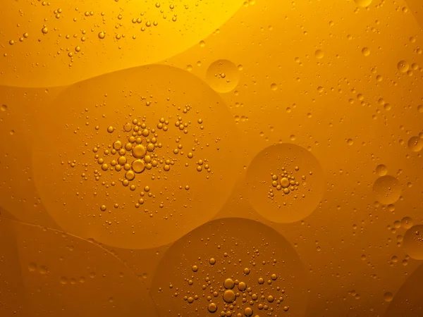 Abstract Bubble Background Yellow Slightly Blurred Selective Focus — Stock Photo, Image