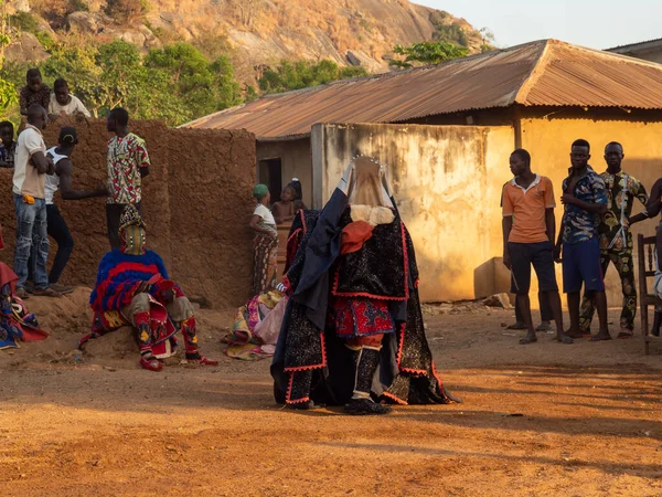 Dassa Bénin 2019 Danse Masque Cérémonie Egungun Vaudou Afrique — Photo