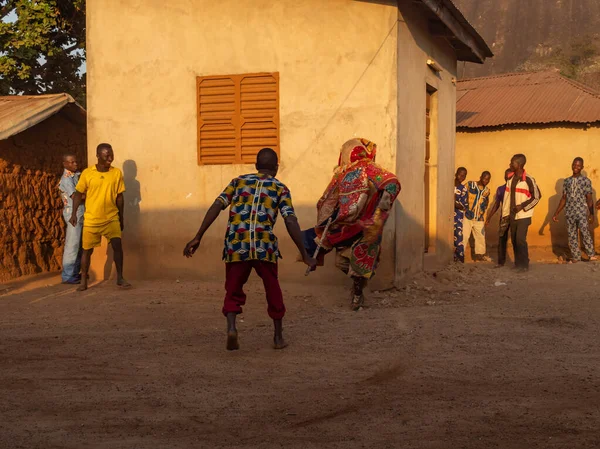 Dassa Bénin 2019 Danse Masque Cérémonie Egungun Vaudou Afrique — Photo