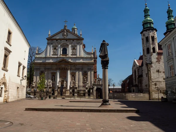 Krakau Polen 2020 Bijna Lege Grodzka Straat Magdalena Square Krakau — Stockfoto