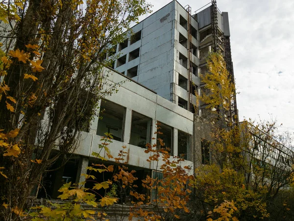 Bâtiment Industriel Abandonné Dans Zone Exclusion Tchernobyl Ukraine — Photo