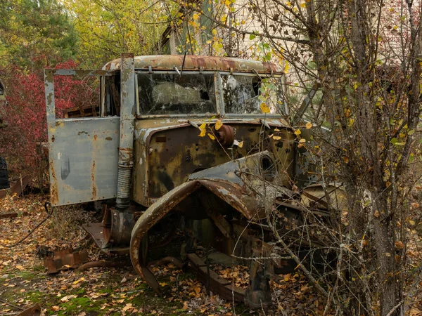 Schrott Einer Großen Maschine Die Nach Der Katastrophe Von Tschernobyl — Stockfoto