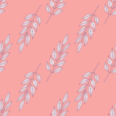 Geometrik dallar yapraksız desen. El çizimi duvar kağıdı.