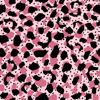 Soyut leopar derisi olan kusursuz bir desen. Modern hayvan kürkü duvar kağıdı.