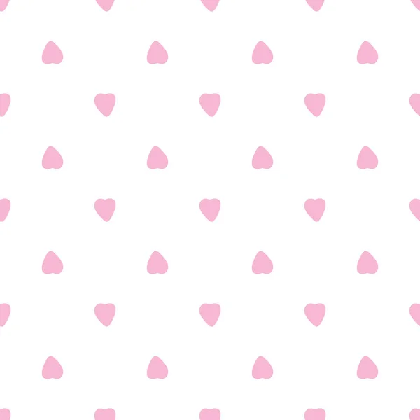 Cute pink hearts seamless pattern. 14 february wallpaper. — Stock Vector