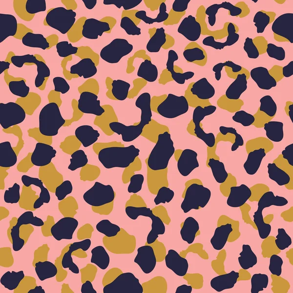 Padrão sem costura de pele de leopardo abstrato. Papel de parede de pele animal moderno . — Vetor de Stock