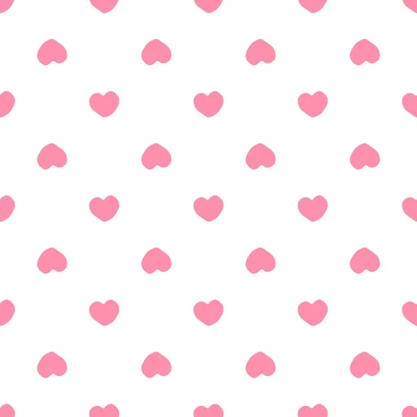 Simple red hearts seamless pattern. Valentines Day backdrop — 图库矢量图片