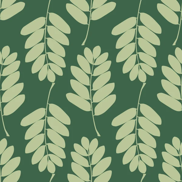 Seamless pattern with geometric leaves. Botanical wallpaper. Summer vintage leaf. — Stock Vector