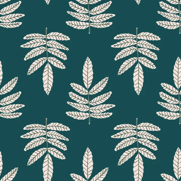 Seamless pattern with leaveson green background. Botanical wallpaper. — ストックベクタ