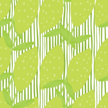 Beyaz arka planda lekesiz yapraklı modaya uygun bir limon. El yapımı narenciye meyveleri. Kumaş, tekstil baskısı, ambalaj kağıdı, mutfak tekstili tasarımları. Modern tasarım. Vektör illüstrasyonu