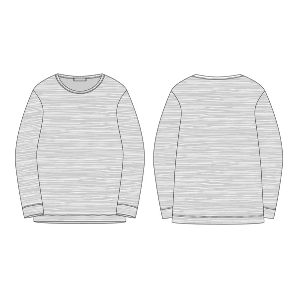 Sweatshirt Melange Tyg Isolerad Vit Bakgrund Sportsvordomar Avslappnad Urban Stil — Stock vektor