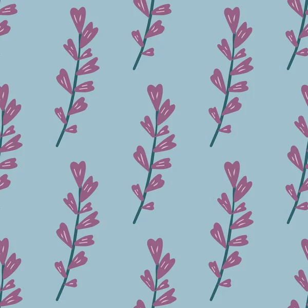 Nahtloses Muster Mit Zweigblättern Geometrische Botanische Blatttapete Design Für Stoff — Stockvektor