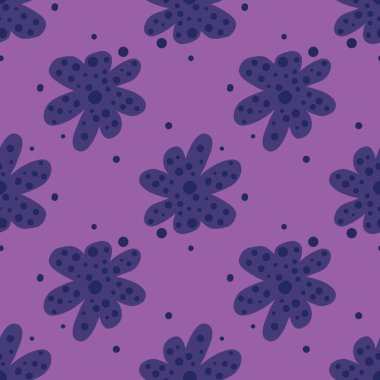 Soyut papatya çiçekleri kusursuz desen. Geometrik papatya duvar kağıdı. Kumaş, tekstil baskısı, ambalaj kağıdı, kapak tasarımı. Geometrik vektör çizimi.