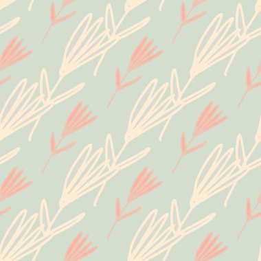 Küçük orman çiçekleri eskiz tarzında pürüzsüz desenler. Şirin bir çiçek kağıdı. Kumaş, tekstil baskısı, ambalaj kağıdı, kapak tasarımı. Saf sanat vektörü illüstrasyonu.