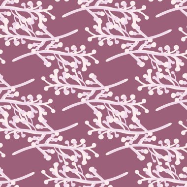 Soyut dallar pürüzsüz desen. Dal desenli klasik bir kırsal. Kumaş, tekstil baskısı, ambalaj kağıdı, kapak tasarımı. Modern vektör illüstrasyonu.