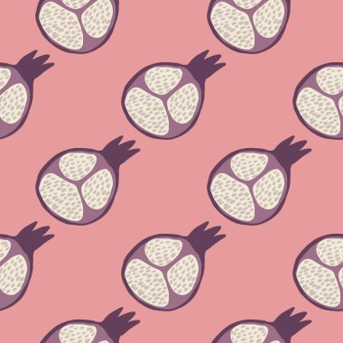 Geometrik nar, karalama tarzında dikişsiz desen. Kumaş, tekstil baskısı, ambalaj kağıdı, kapak tasarımı. Modern vektör illüstrasyonu