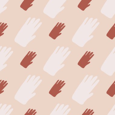 El şekilleri karalama tarzında pürüzsüz. İnsan elinin silueti sonsuz duvar kağıdı. Kumaş, tekstil baskısı, ambalaj kağıdı, kapak tasarımı. Vektör illüstrasyonu