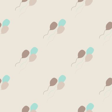 Vintage tarzında, ışık arka planında kusursuz bir balon deseni var. Hava balonlarının sonu gelmez duvar kağıdı. Kumaş, tekstil baskısı, ambalaj kağıdı, kapak tasarımı. Modern vektör illüstrasyonu