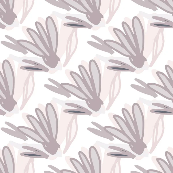 Scribble Fleur Motif Sans Couture Sur Fond Blanc Papier Peint — Image vectorielle