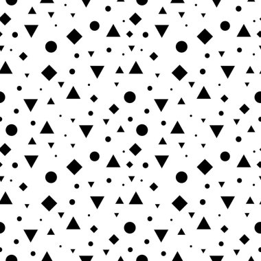 Vektör siyah ve beyaz Vintage geometrik şekiller Dikişsiz desen arka plan tekrarlayın. Kumaş, ambalaj, Davetiyeler, duvar kağıdı, Scrapbooking için mükemmel.