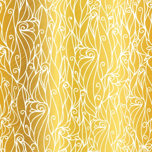 Vector Gold White Abstract Scrolls Swirls Seamless Pattern Background. Great for elegant gold texture fabric, cards, wedding invitations, wallpaper. — Stock Vector