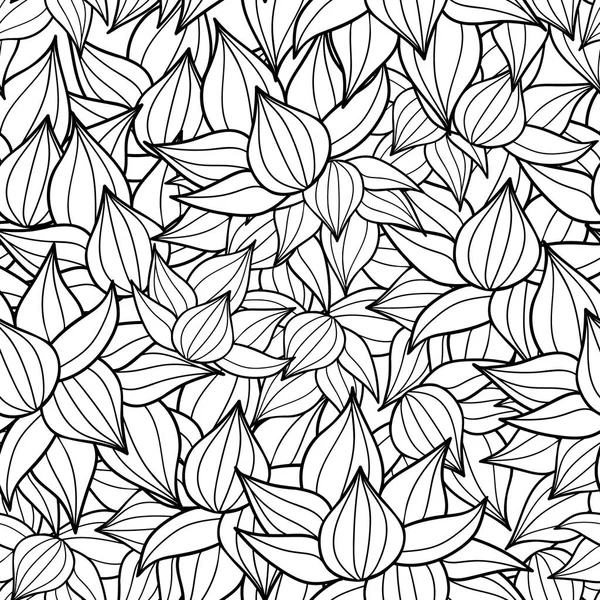 Vektor černý, kreslení sukulentní rostlina textura nakreslit vzor bezešvé pozadí. Ideální pro jemné, botanického, moderní pozadí, tkaniny, scrapbooking, balení, pozvánky. — Stockový vektor
