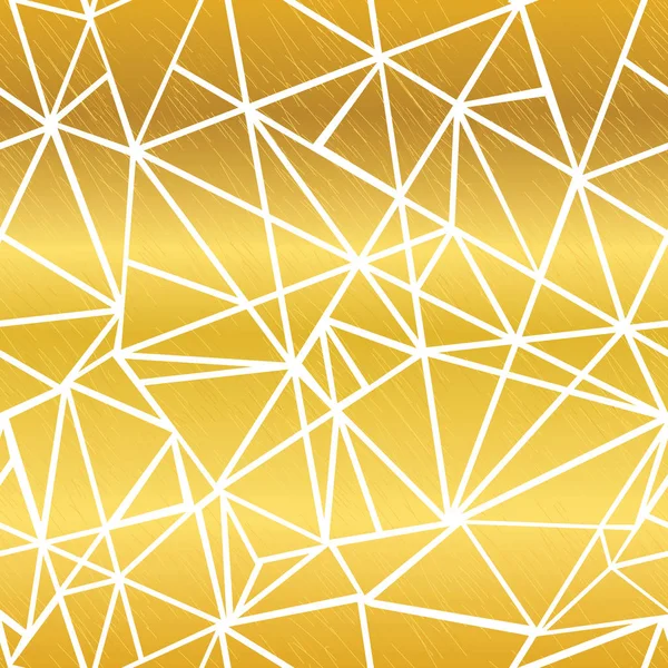 Vector Golden White Glowing Geometric Mosaic Triangles Répétez fond de motif sans couture. Peut être utilisé pour le tissu, papier peint, papeterie, emballage . — Image vectorielle