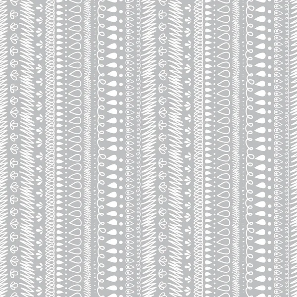 Векторный серо-белый декоративный Ikat Stripes Abstraamless Seamless Repeat Pattern. Отлично подходит для открыток ручной работы, приглашений, обоев, упаковки, свадебных дизайнов . — стоковый вектор