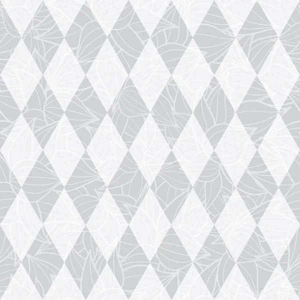 Vector silver grey geometric diamonds abstract textured seamless repeat pattern background. Perfect for modern fabric, wallpaper, wrapping, stationery, home decor projects. — Stock Vector