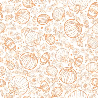 Turuncu vektör düşen kabaklar Dikişsiz desen arka plan tekrarlayın. İçin büyük sonbahar temalı tasarımlar, davet, kumaş, ambalaj projeleri.