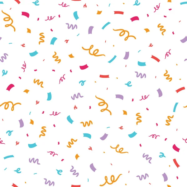 Colorful confetti seamless repeat pattern. — Stock Vector