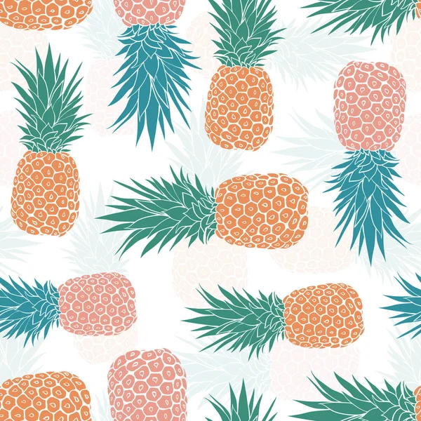Ananas tribaux géométriques motif sans couture . — Image vectorielle