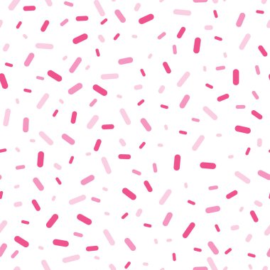 Pembe konfeti sprinkles seamless modeli.