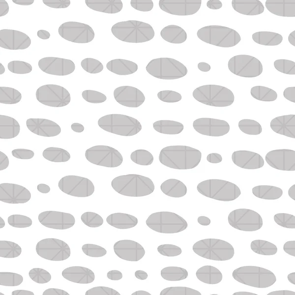 Abstract grey ovals seamless pattern print — Stock Vector